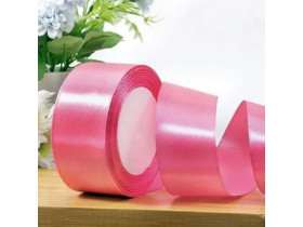 Стрічка атласна, 4 см, рожева (5 шт.)