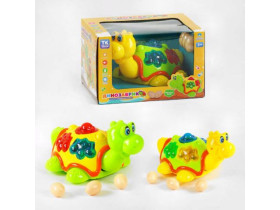 Музичний динозаврик TK - 50633 (48/2) "TK Group", УКР, світло, колесо вільного руху, пісня, яйця