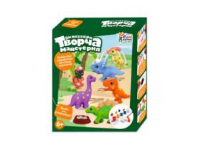 Творча майстерня 42965 (24) "4FUN Game Club", "Динозаври", фарби, форми, гіпс, в коробці