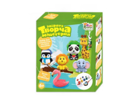 Творча майстерня 44184 (24) "4FUN Game Club", "Звірята", фарби, форми, гіпс, в коробці