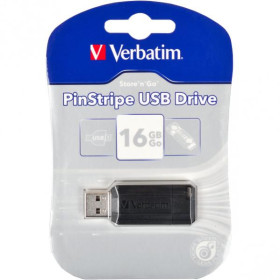 Флешка USB 2.0 16Gb Verbatim Store\'n\'go Pin Stripe чор.