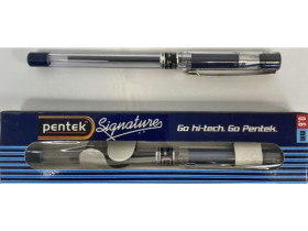 Ручка масляна "Siqnatur" синя 0.6мм (10шт./800) №411016