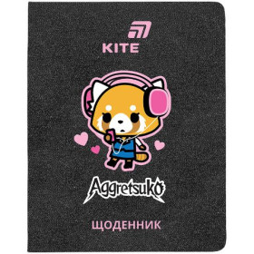 Щоденник шкільний Kite, тверда обкладинка, PU Aggretsuko AR26-264
