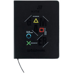 Щоденник шкільний Kite, тверда обкладинка, PU Gamer K26-264-1