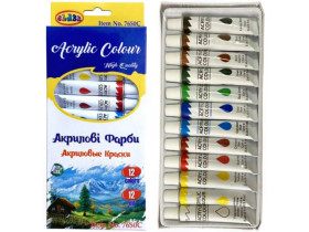 Фарба акрил 12кол.CLASS 7650С в тюб.по 12мл (12шт/60)