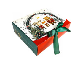 Коробка самозбірна новорічна "Merry Christmas" казкові звірі 26х21х8 см 7006-0084