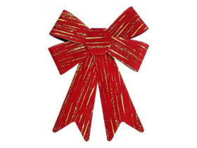 Новорічна прикраса "Бант червоний", 19×23 см, арт. 7039-0150