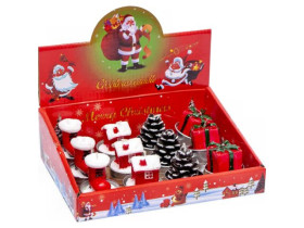 Новорічні свічки Подарунок, Шишка 5см 10-77 (12шт)