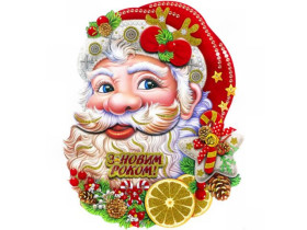 Новорічний плакат Дід Мороз 40*50см S307-1