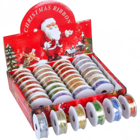 Стрічка декоративна новорічна, 2,5 см (36 шт.)