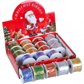 Стрічка декоративна новорічна, 5 см (20 шт.)