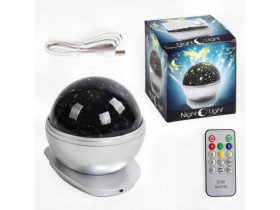 Нічник C64413, 3 режими підсвічування, мелодії, обертається, проєкція зоряного неба, USB-кабель (48 шт.)