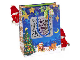 Сумка подарункова новорічна, 18×23×10 см, арт. 21277 (10 шт.)