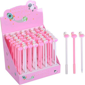 Ручка гелева синя 6024 Лебідь (48шт)