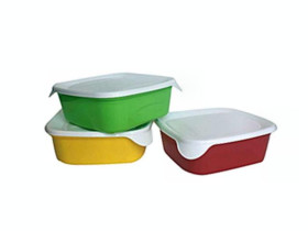 Ланч-бокс Фаворит кольоровий 0,9л БП-209 (150*150*60мм)
