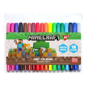Фломастеры Yes 18 цветов "Minecraft" 650569 (18шт)