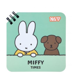 Блокнот Yes 110x110 мм, 80 арк. подв. спіраль "Miffy Bear", лінія 152251