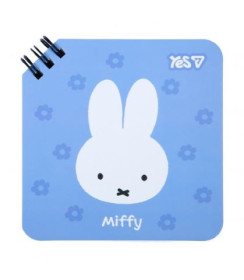 Блокнот Yes 110x110 мм, 80 арк. подв. спіраль "Miffy Bear", лінія 152252
