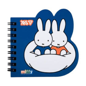Блокнот фігурний Yes 100x100 мм, 30 арк. подв. спіраль "Miffy Blue", клітинка 152184