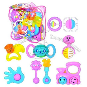 Погремушка 8312 (96шт) 10 шт, в рюкзаке, 20-18-5см