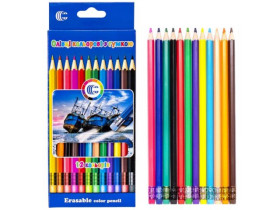 Олівці кольорові С-777L-12кол.гнучкі з гумкою (12/240)