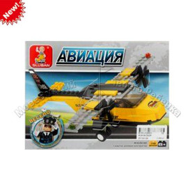Конструктор SLUBAN M 38 B 0360 (32шт) самолет, 110 дет, 19-14-4,5см