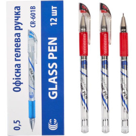 Ручка С-601В гель Червона (12шт/1728)