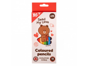 Олівці кольорові YES 12 кол. "Line Friends" 290705