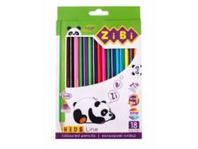 Олівці кольорові ZiBi 18кол.трикутні 2415 KIDS LINE(12шт)