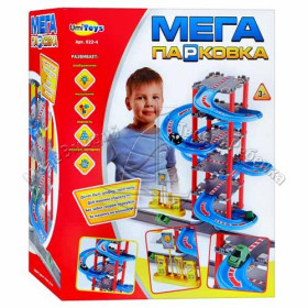 Гараж 922-4 (12шт) 6 этажей, машинки 2 шт, в кор-ке, 29-38-16см