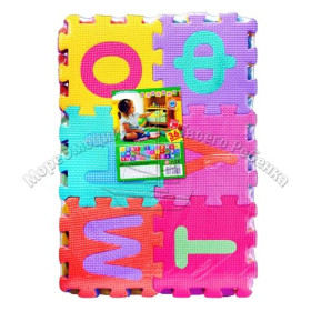 Коврик Мозаика M 0378 (20шт) EVA, русский алфавит, 36шт, 45-31см