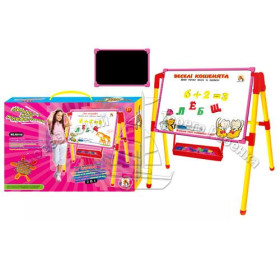 Мольберт RU 9111 A (12шт) двухсторонний, магнитная азбука, в кор-ке, 60-41-5см