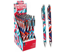 Ручка Vinson К-38 синя, автоматична (24шт) 001837