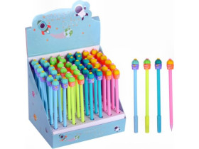 Ручка гелева синя 6037 Кактус (48шт)