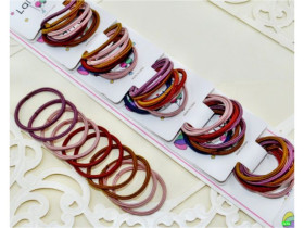 Резинка для волосся, набір 10 шт., пастель, арт. 04-75 (10 уп.)