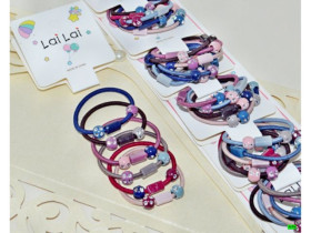 Резинка для волосся, набір 10 шт., темна, арт. 04-74 (10 уп.)