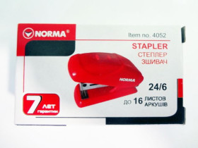 Степлер "24" NORMA 4052 міні 16арк.з дестеп.