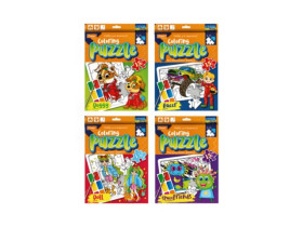 Набір для творчості "Пазл-розмальовка з фарбами", мікс, 4 види, НТ-11 (1 шт.)