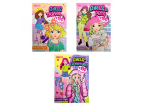 Розмальовка, видання для дозвілля, серія "Dream & Style", 24 арк. + 2 арк. (100 наліпок), РМ-88, мікс (12 шт.)