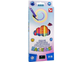 Олівці 12/24кол.паст.трикут.+чинка 312120003 (12шт) Школярик