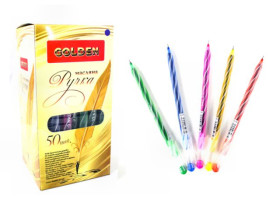 Ручка масляна, синя, Coil, 014172/852730, Golden (50/2000)