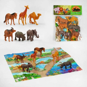 Набір диких тварин TK - 50911 (216) "TK Group", 6  тварин, ігрове поле, у пакеті