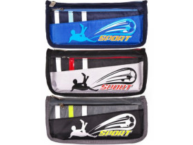 Пенал-косметичка 68056 Спорт 21*9*6 см 12шт