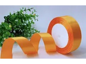 Стрічка атласна, №30, помаранчева, 2,5 см × 36 м (5 шт.)