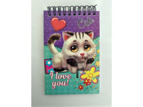 Блокнот А6, м'яка обкладинка, на пружині, "S"