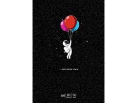 Блокнот А6, клітинка, склейка, 80 арк., Школярик, 830К (8/160)