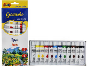 Фарба гуаш.12кол.CLASS 7648С в тюбиках по 12мл (12шт/60)