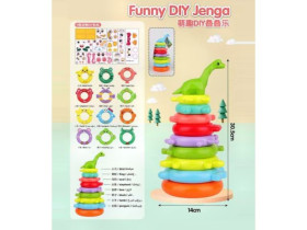 Пірамідка KD 827-21 (96/2) пластикова, 8 рівнів, наліпки, у сітці