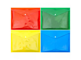 Папка пластикова на кнопці A4, модель 838-2, з візитницею (10/100), 220512