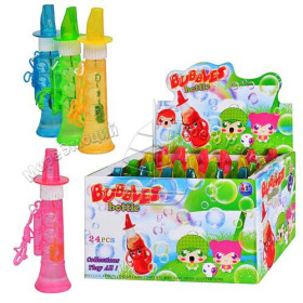 Мыльные пузыри M 0875 U/R (192шт) свисток дудка, в дисплее, 24шт в дисплее, 26-17-15см